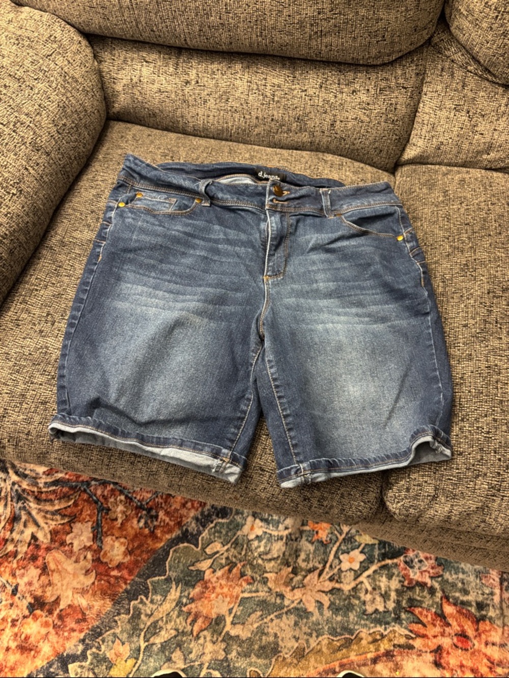 d. jeans Medium Blue Denim Bermuda Shorts
